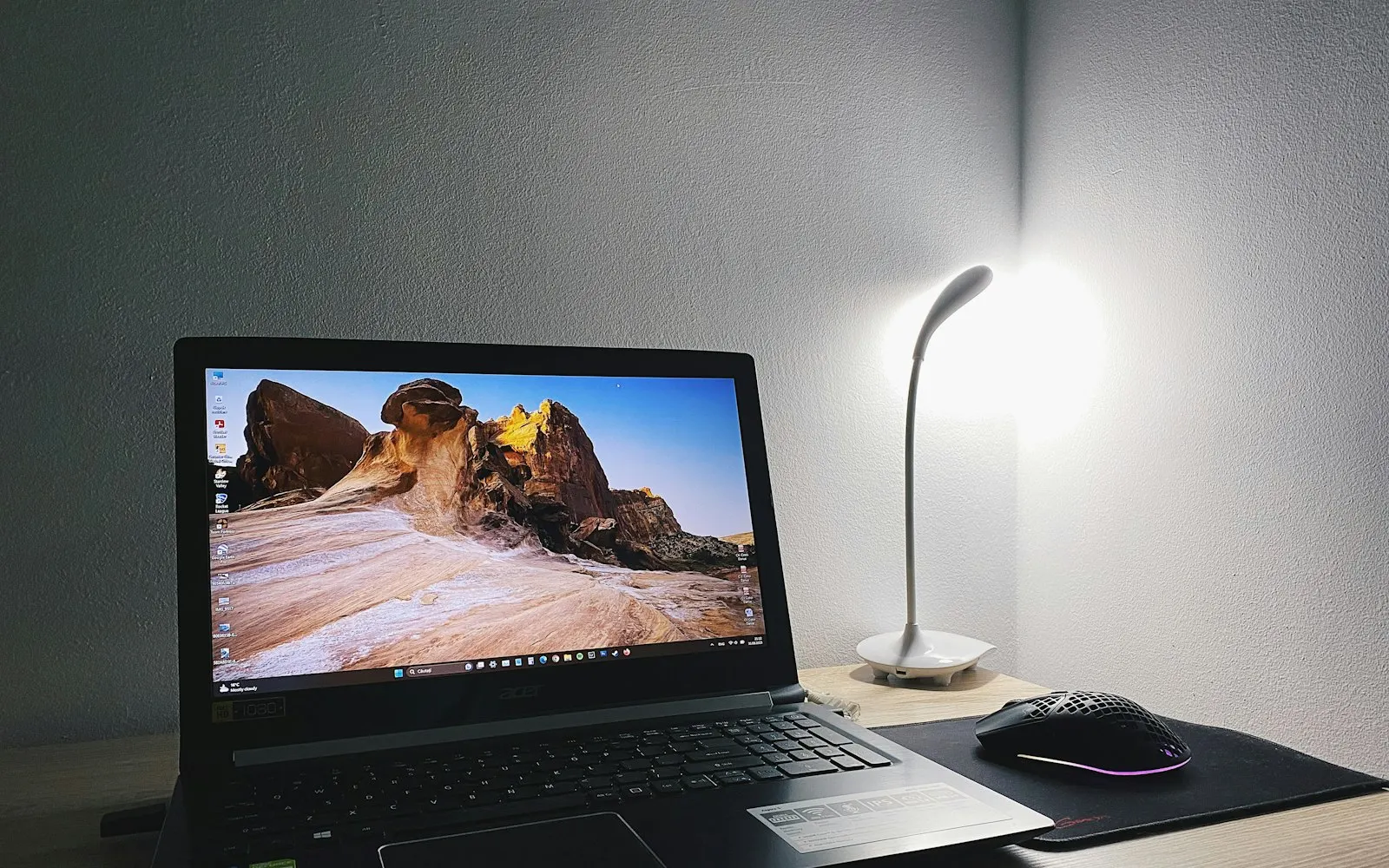 Acer laptop on a desk — serviced by Mount Vernon Computers