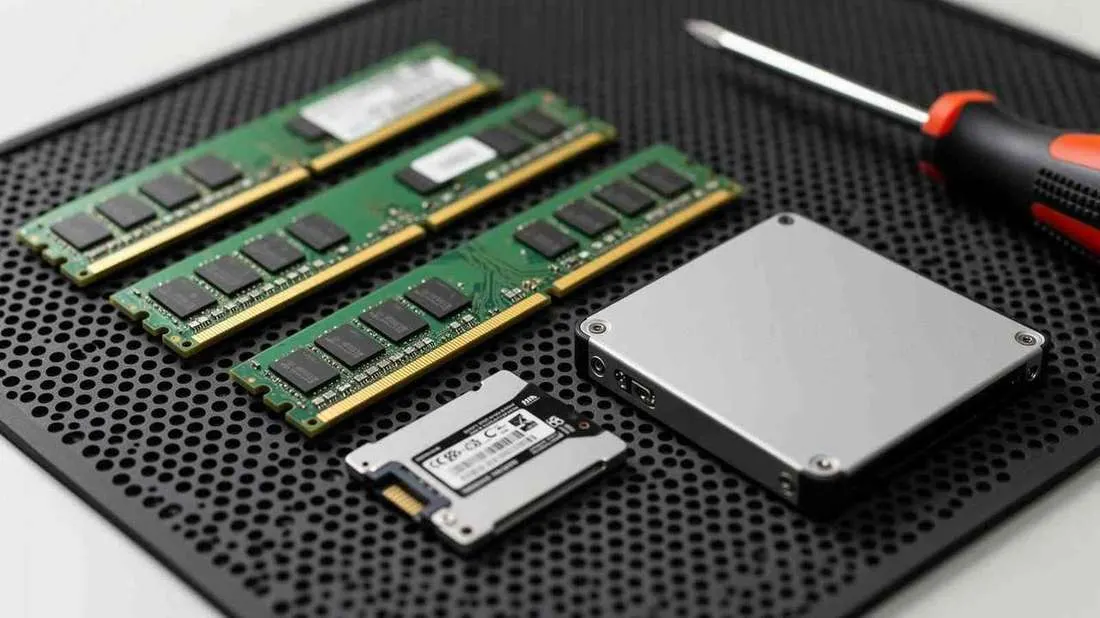 Computer hardware upgrade in progress